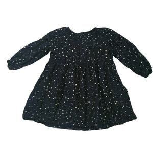 H&M Black Gold Star Print Dress
